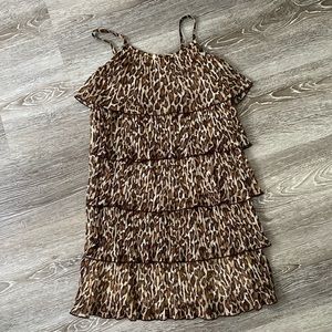 Ruffled leopard Justice dress